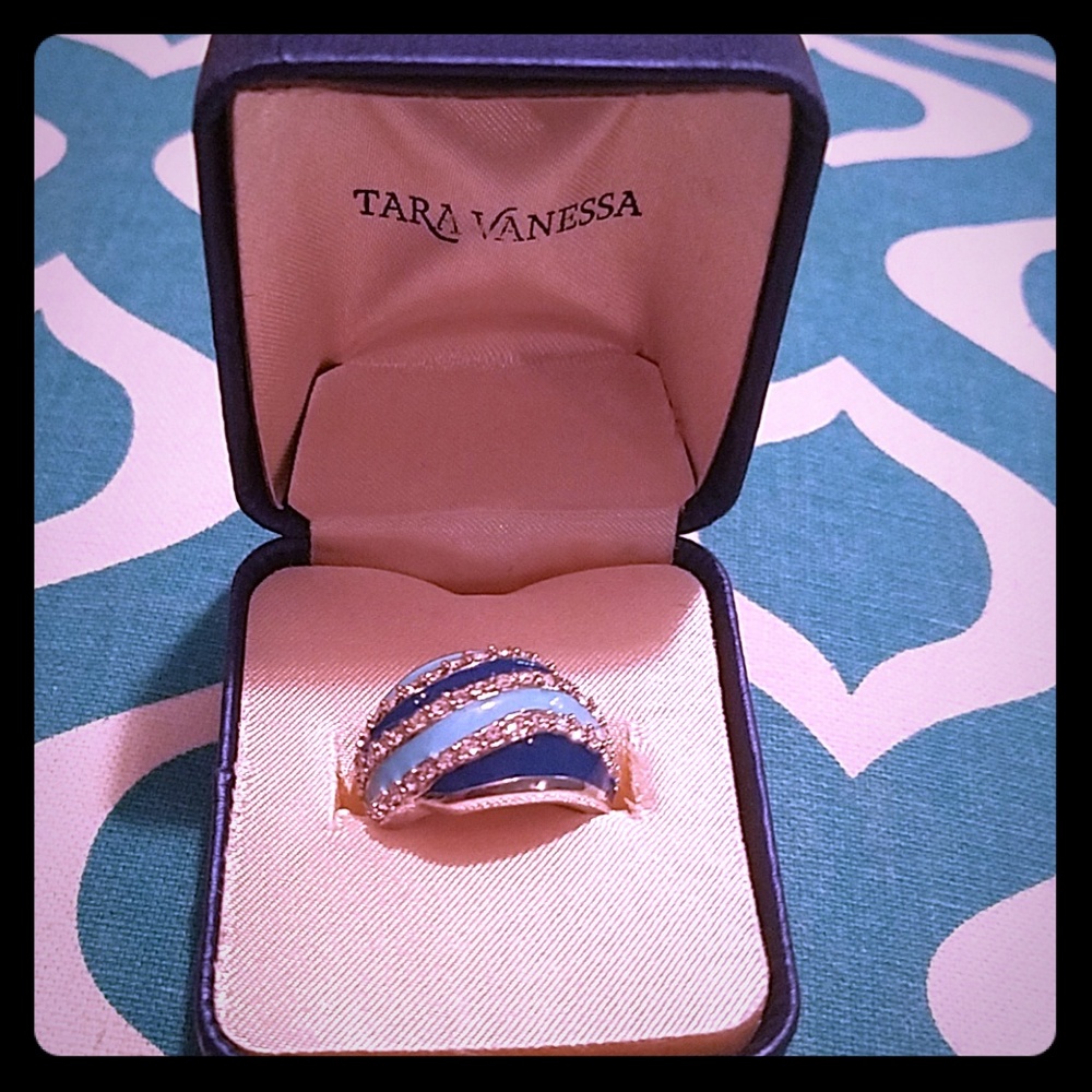 2 Tone Blue Fashion Ring